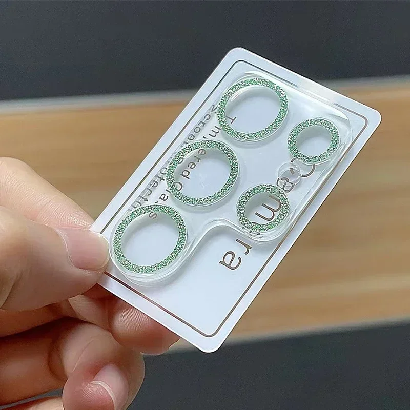 Glitter Tempered Glass Camera Lens Protector & Cover Film