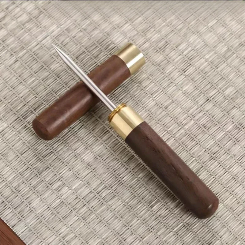 Stainless Steel Ice Pick with Wooden Handle and Sheath Kitchen Tool Home Ice Crushers Cone Bar Bartender Tool bar tools ice pick