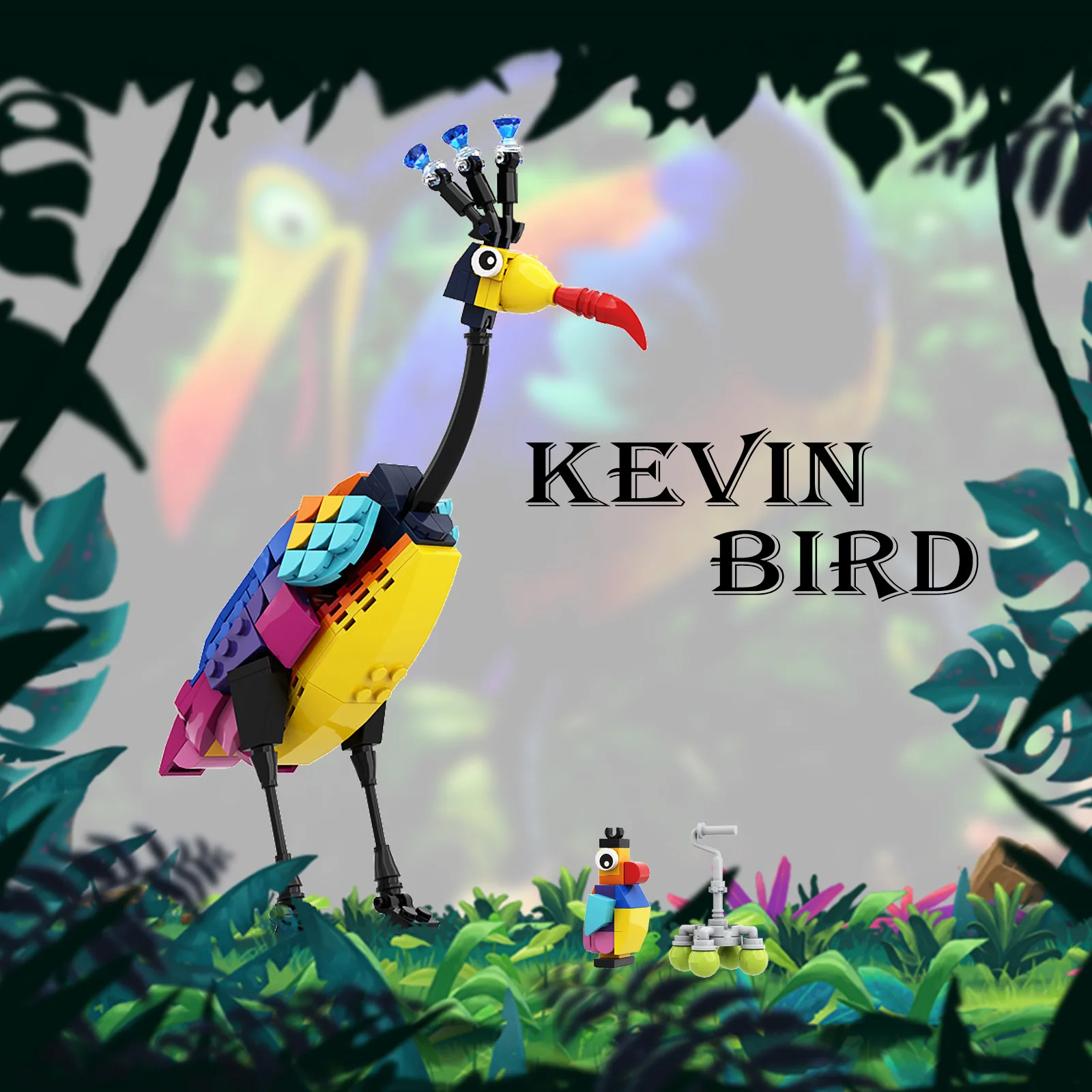 Modelo de construção pássaro kevin do filme up brinquedo_voghion.com