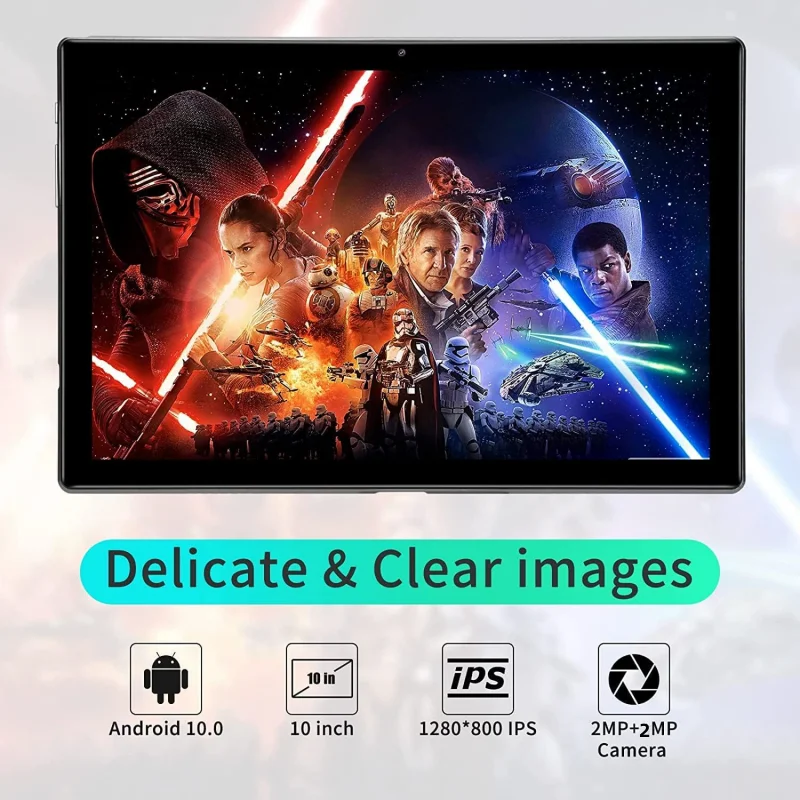Hot Sales 10.1 INCH Android 9.0 WIFI Tablet 2GB RAM 32GB ROM RCT Dual Camera Quad Core 1280*800 IPS Screen 5000mAh Battery 3