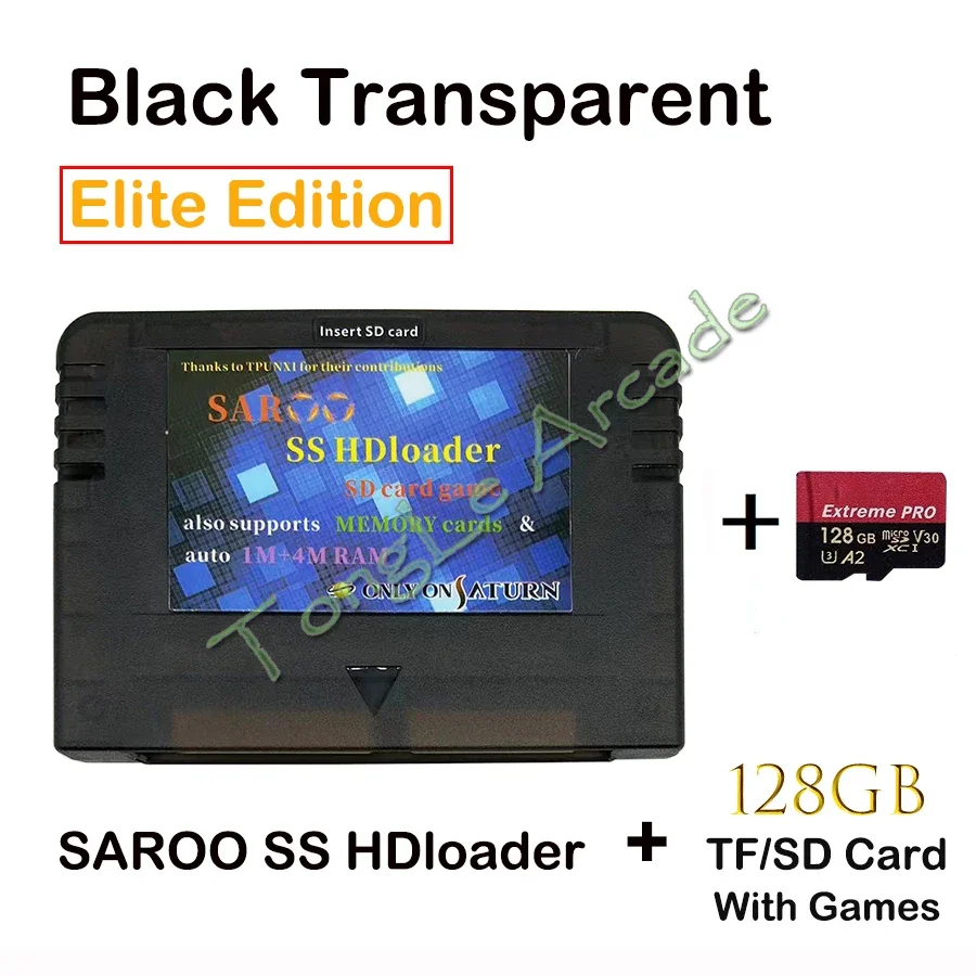 Game Reader SAROO HDLoader Cartridge FastReading Support SD TF Memory Card with Games Plug & Play for Saturn Console