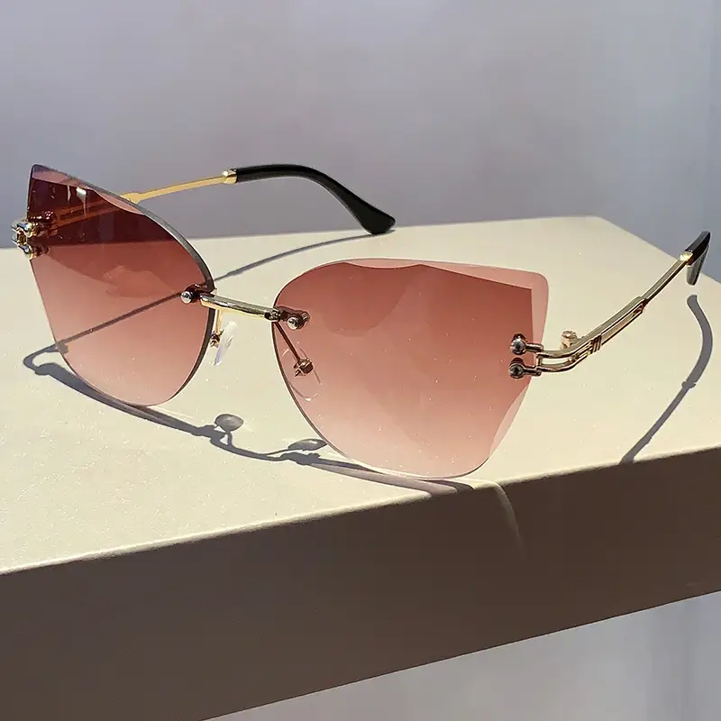 New Sunglasses Man Woman High Quality Cat Eye Metal Frame Glasses Unisex Fashion Brand Sun Glasses Versatile Trend Outdoor Sh - Image 3