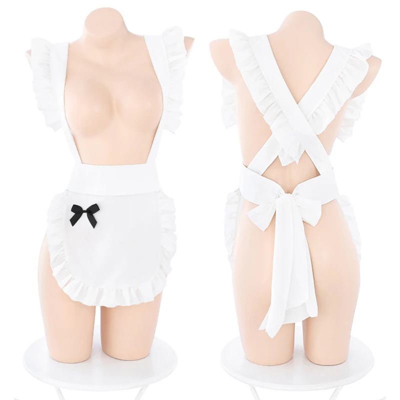 AniLV Anime Girl Coffee Maid House Uniform Clothes Cosplay Women Waiter Bodysuit Apron Outfits Costumes women cosplay costume