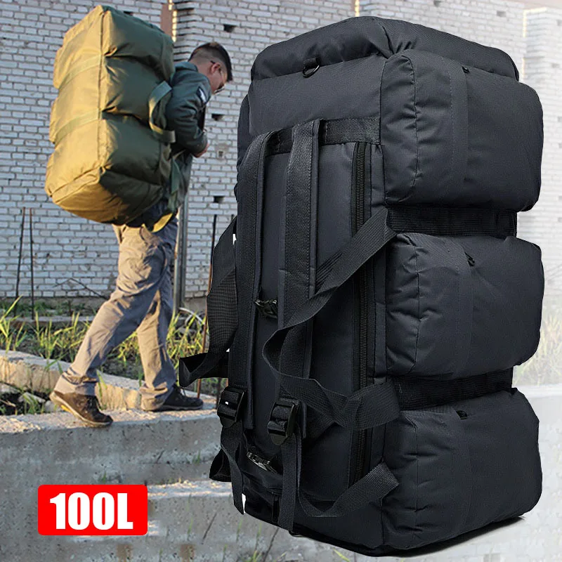 

Super Large Capacity 100L Backpack Men Outdoor Waterproof Camping Storage Bag Tent Canopy Military Tactical Travel Bag Handbag