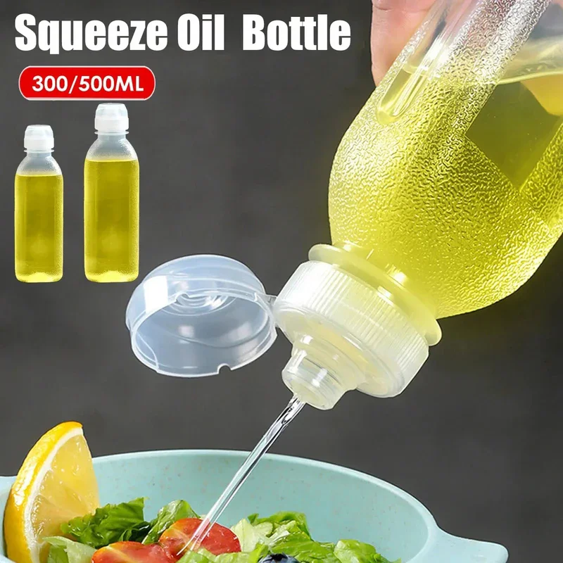 

300ml/500ml Kitchen Squeeze Oil Bottle Dispenser Screaming High Temperature Oil ResistanceOil Control Bottle Kitchen Supplies