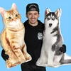Customized pet cat and dog pillows with double-sided printing design suitable for April Fool's Day gifts and party decorations
