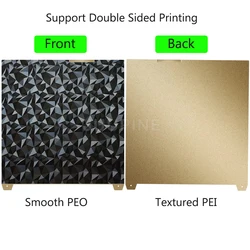 Creality K2 PLUS Enhanced PEI Textured Build Plate - 370x370mm Spring Steel Sheet for 3D Printer Heated Bed (PEO - PEI)