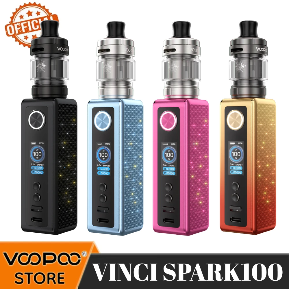 VOOPOO Vinci Spark 100 Mod Tank Kit 100W Starter Kit Vape with Uforce-X Nano Tank DTL & RTL E-Cigarrate Device atomizer tank