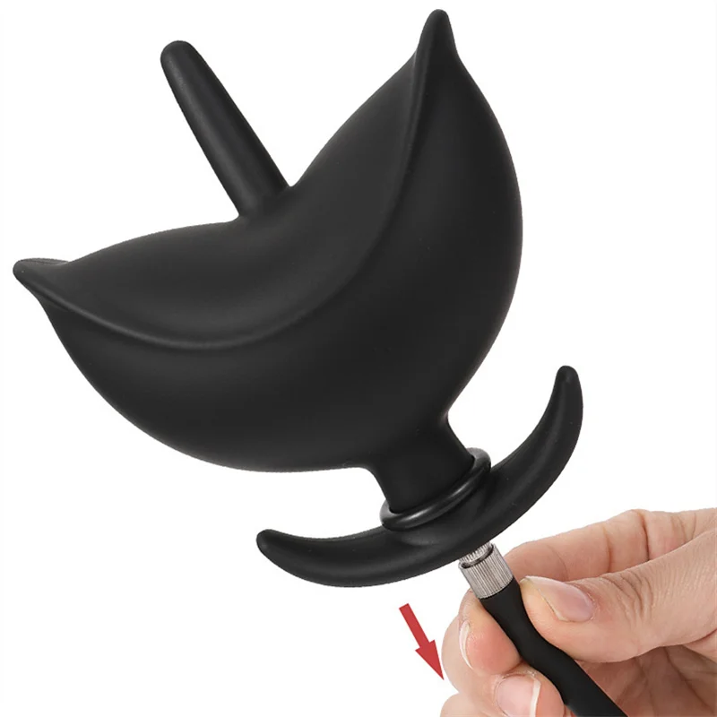 Plug anal hinchable de silicona con perlas de masaje_voghion.com