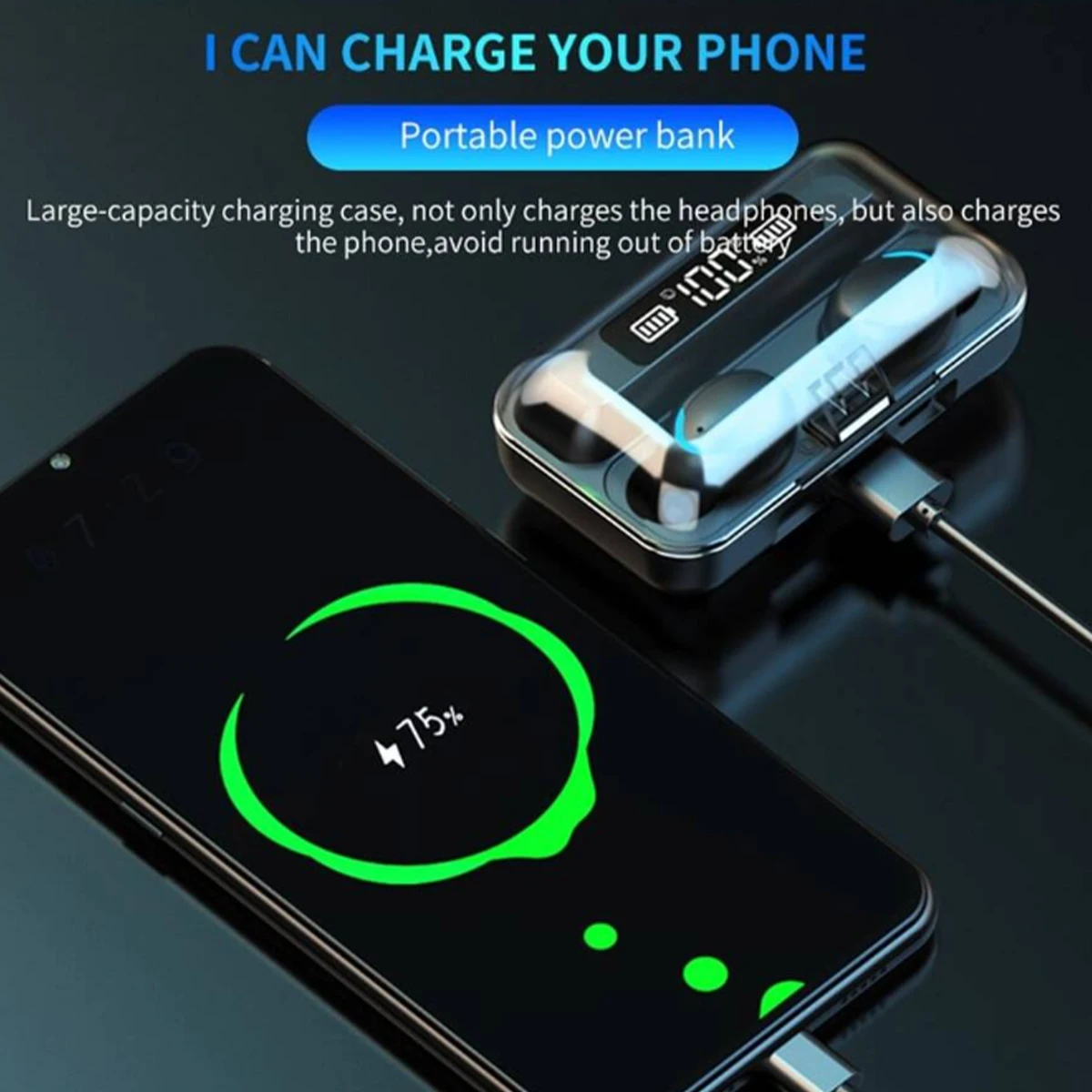 2025 TWS F9-5 Earphone Bluetooth Headphones Wireless Earphones Hifi Stereo Sports Earbuds Headset Hearing Aids With Mic Handfree 3