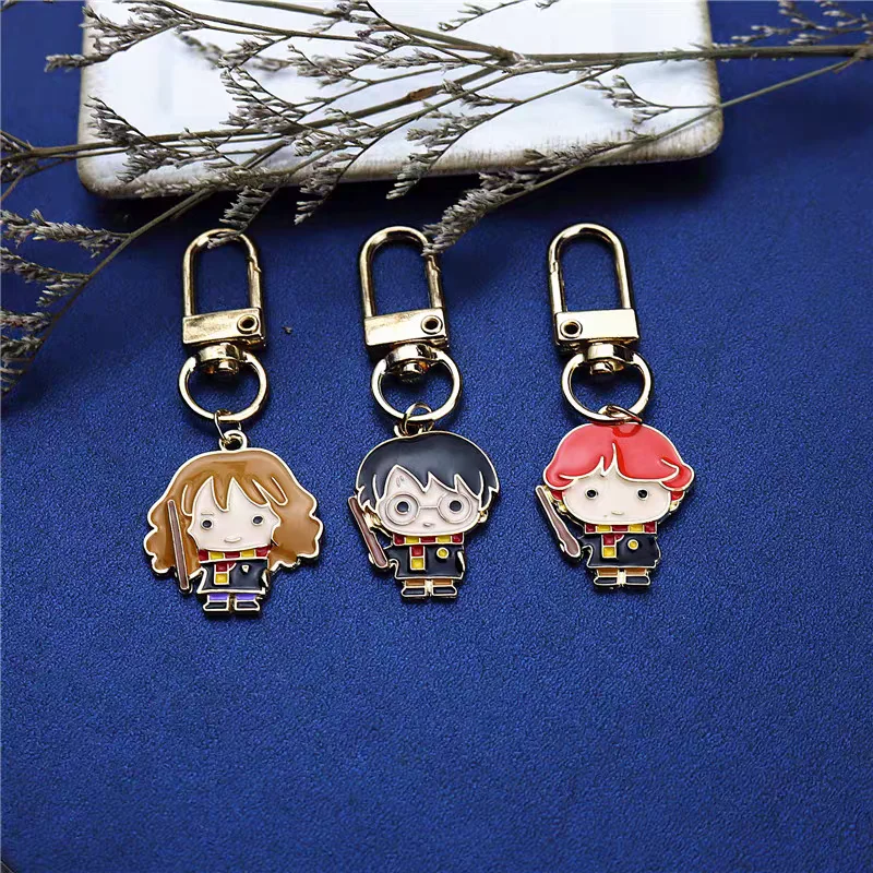 13Style Harries Potters Coppia Portachiavi Magic Business School Hermione Granger Anime Boys Figure Creativo Zaino Ciondolo Regalo
