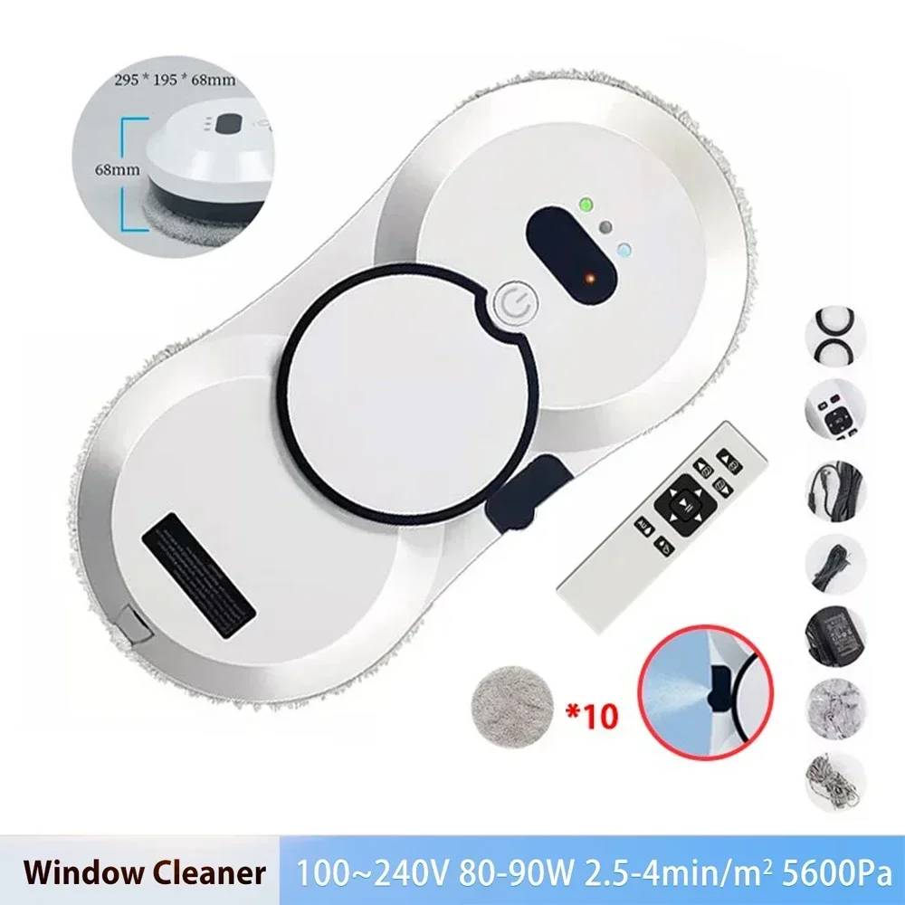 Window Cleaning Robot Large Suction Spray Electric Window Cleaning Robot anti-fall Remote Control Vacuum Cleaner 2