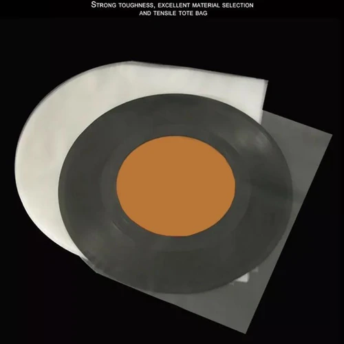 PE 비닐 레코드 LP LD 레코드 7.5 인치 OPP 비닐 가방, 정전기 방지 레코드 슬리브, 외부 내부 플라스틱 투명 커버, 50 개, 12 인치 2