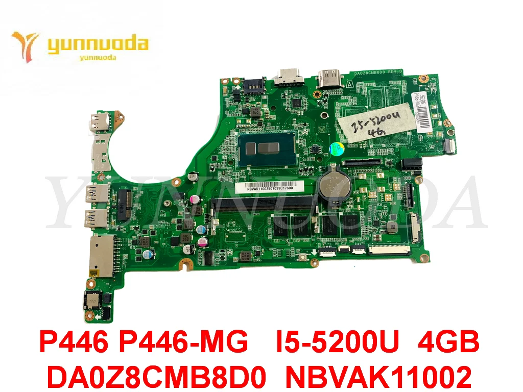 

DA0Z8CMB8D0 для ACER TravelMate P446 P446-MG материнская плата для ноутбука с процессором I5-5200U 4 Гб ОЗУ NBVAK11002 протестирована хорошо