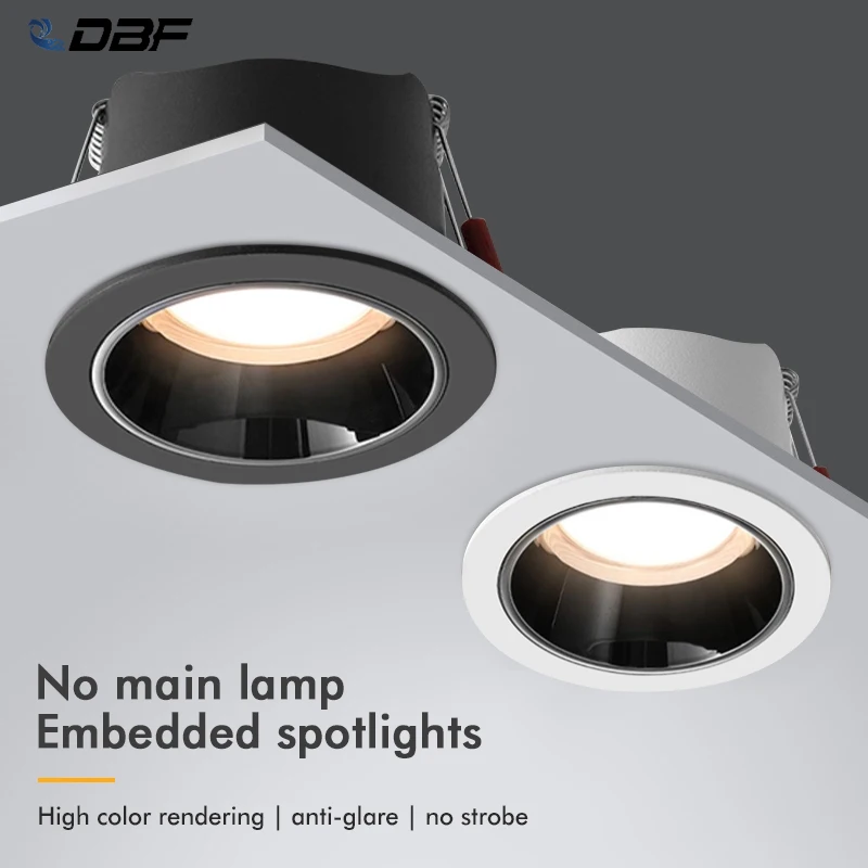 

Recessed LED Downlight 7W 12W 15W 20W Anti Glare CoB Spot Dimmable Led Lamp For Ceiling Spot Lights Fixture Indoor Room Lighting
