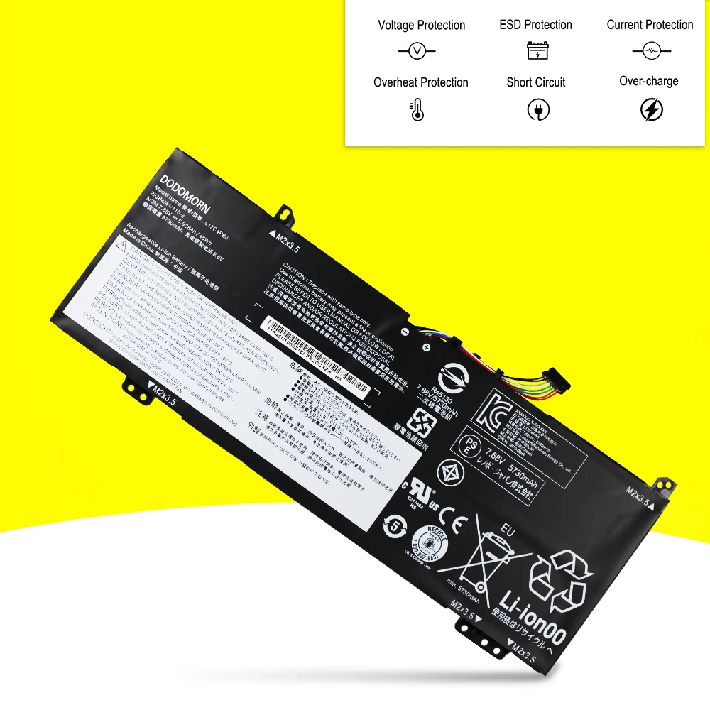 Batterie Pour Lenovo Flex 6, IdeaPad 530S, Yoga 530 - Modèle L17C4PB0, 45Wh, Neuve