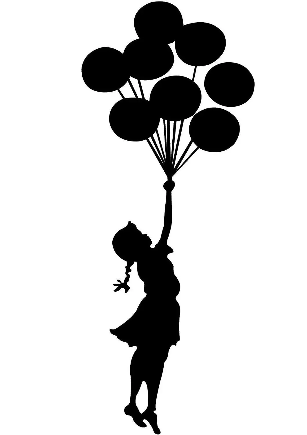 

Girl With Balloons Art Film Print Silk Poster Home Wall Decor 24x36inch