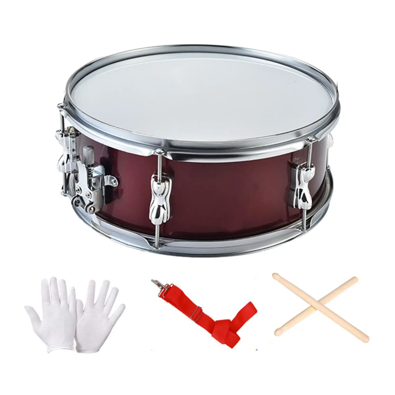 13 Inches Snare Drum for Beginners Double Tone Percussion Instrument with Carry Bag & Drumsticks Professional Practice Drum Set