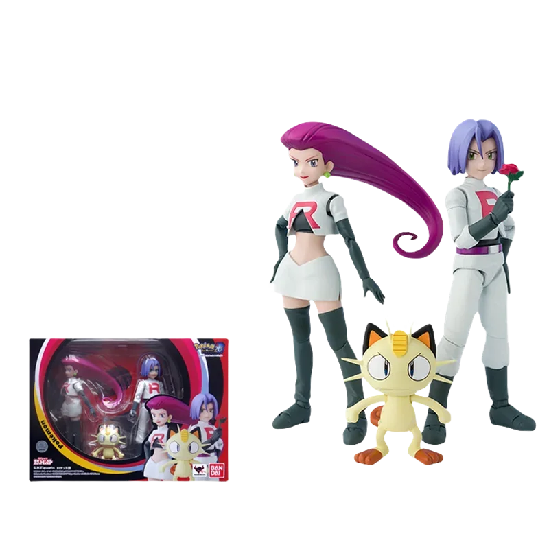 Genuine Bandai POKEMON SHF Rocket Team Mewtwo Anime Action Figures