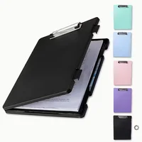 Clipboards with Storage, Plastic Storage Clipboard with Low Profile Clip, Binder Clipboard Folder Side-Opening,Office Supplies 1