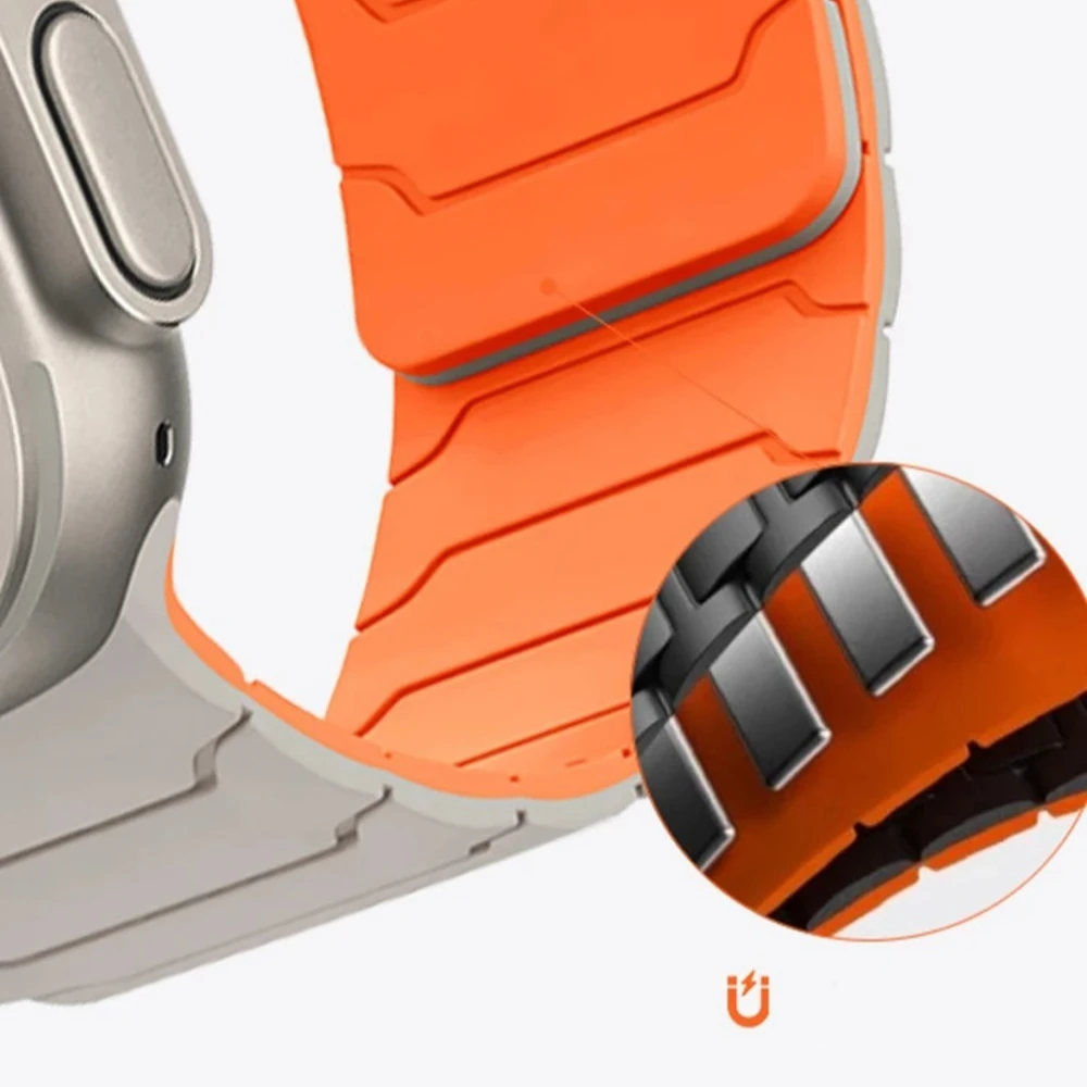 Premium Sports Silicone Strap with Magnetic Closure