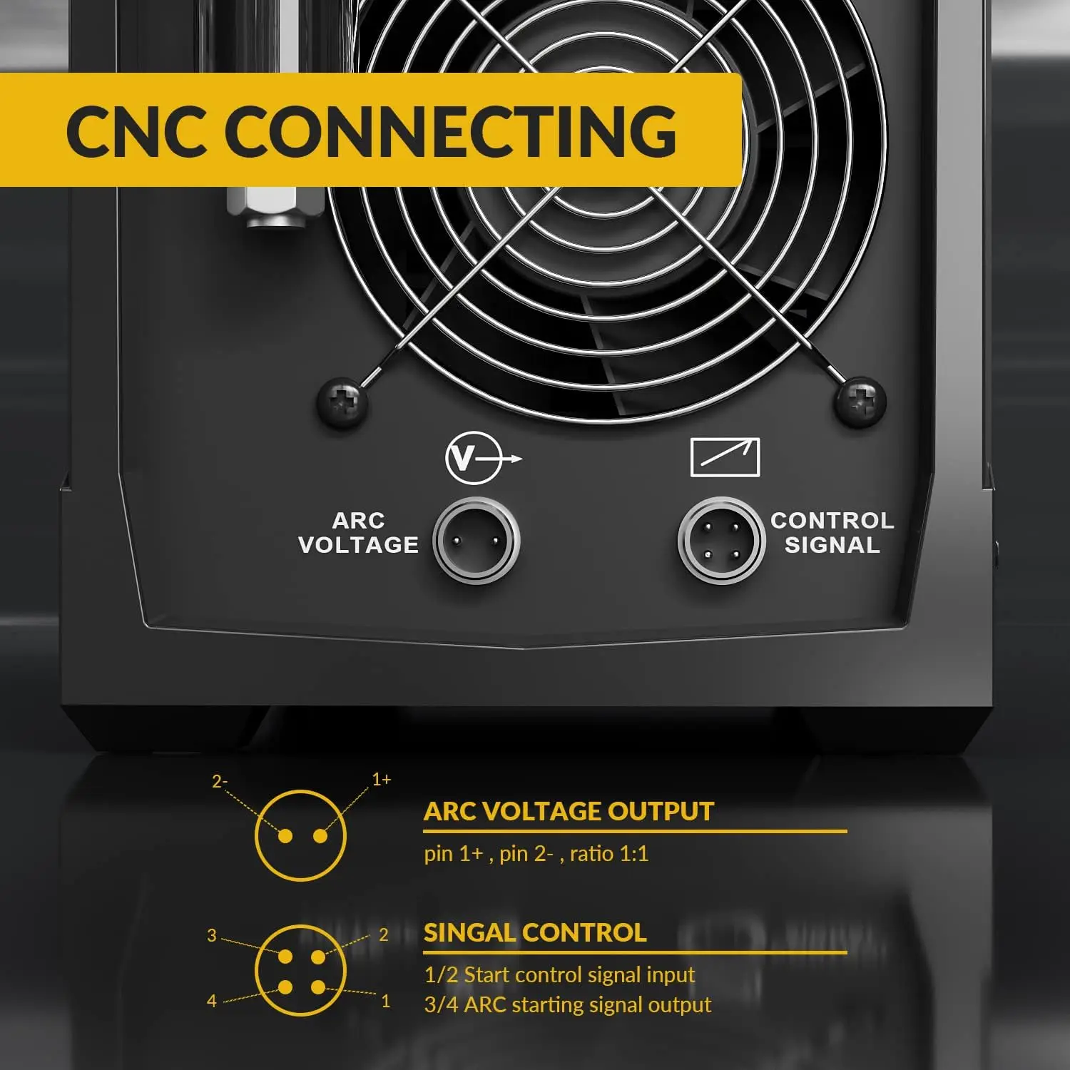 Plasma Cutter, 65 Amp Non-HF Non-Touch Pilot Arc, THC Torch Height Control Enabled 1" Clean Cut,