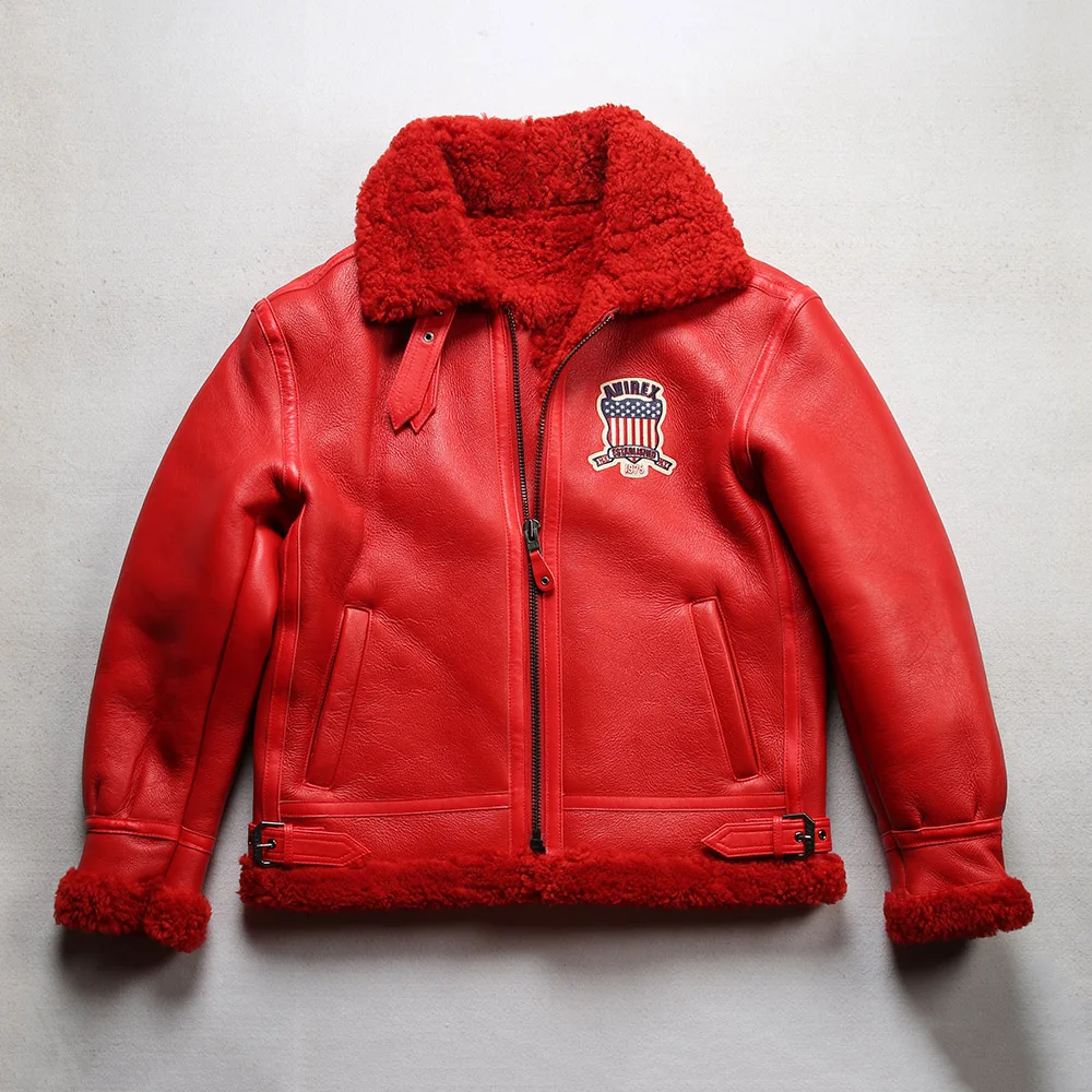 AVIREX fur coat men's original sheepskin fur one outwear warm cold