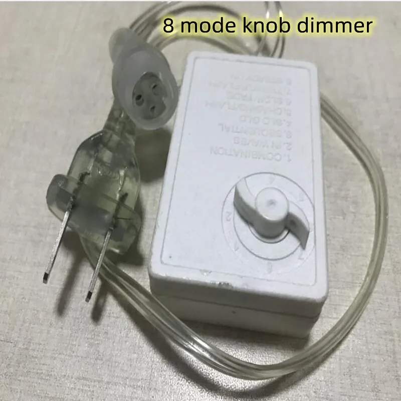 LED Dimmer 8 Modes Knob Controller Curtain Icicle Lamp String Lights Waterproof Constant Brightness LED Dimmer Switch Smart Dimmer Switch LED String Dimmer LED Dimmer Controller Lamp Dimmer