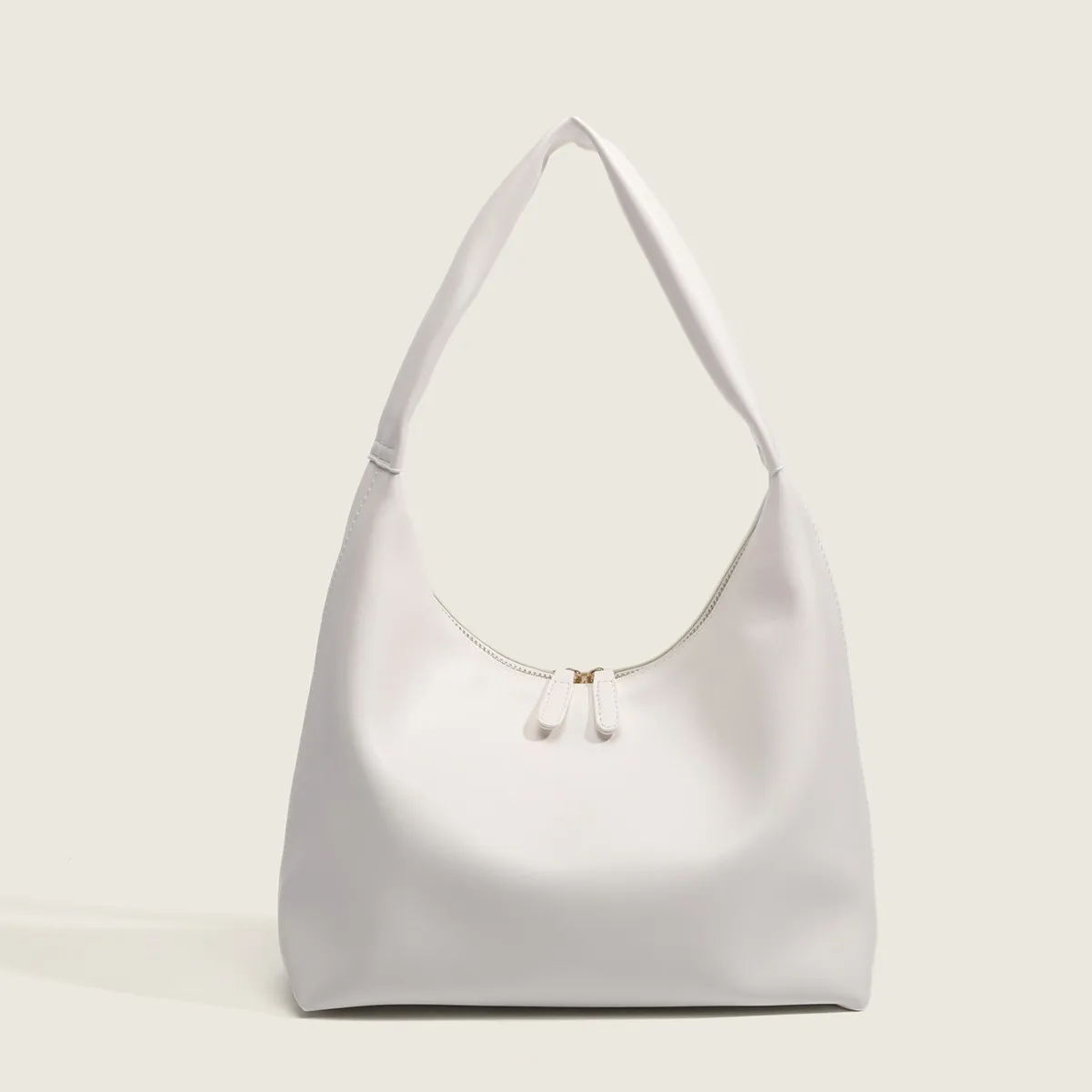 2025 Summer Korean Retro Tote Bag for Women - Milk Tea Color, Large Capacity Soft Leather Shoulder & Underarm Commuter Purse