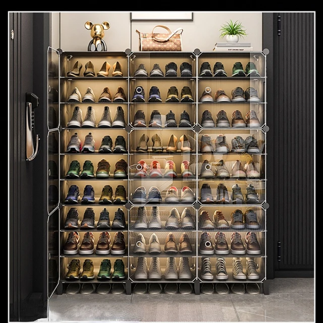 GUNMETAL OVER THE DOOR SHOE RACK