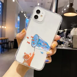Cat Fishing Silicone Phone Case - Premium Protective Cover - Galaxy S23 Ultra (MN89 )