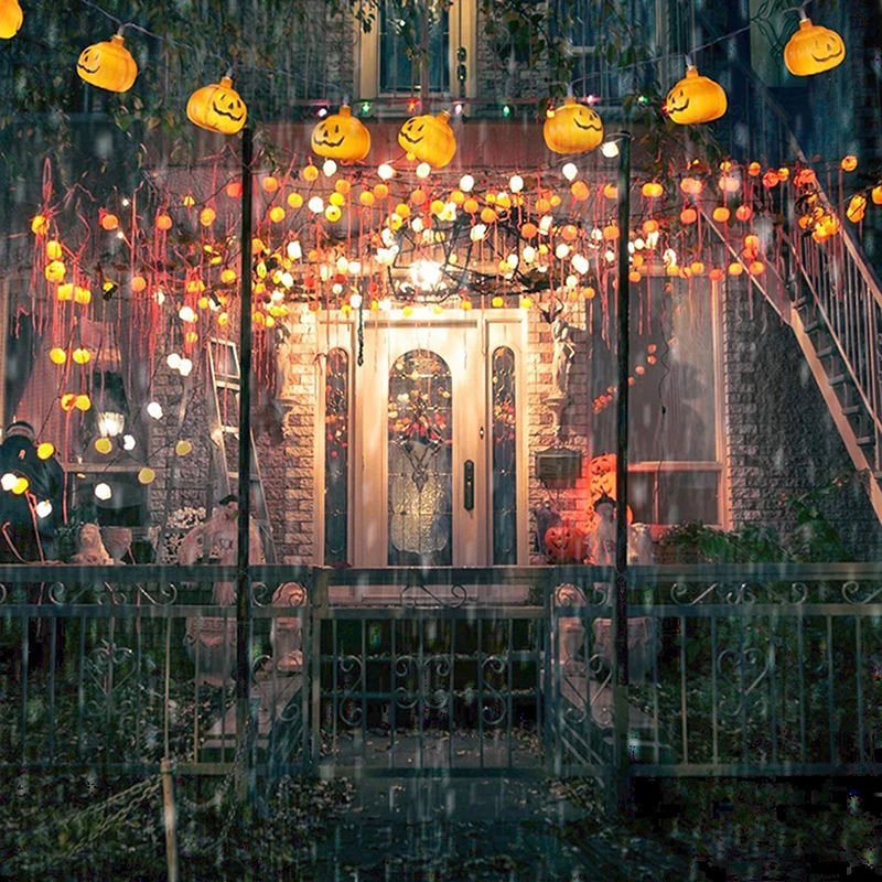 Halloween Lights Battery Operated Decorative Lights Pumpkin Lights For Indoor Outdoor Party 5