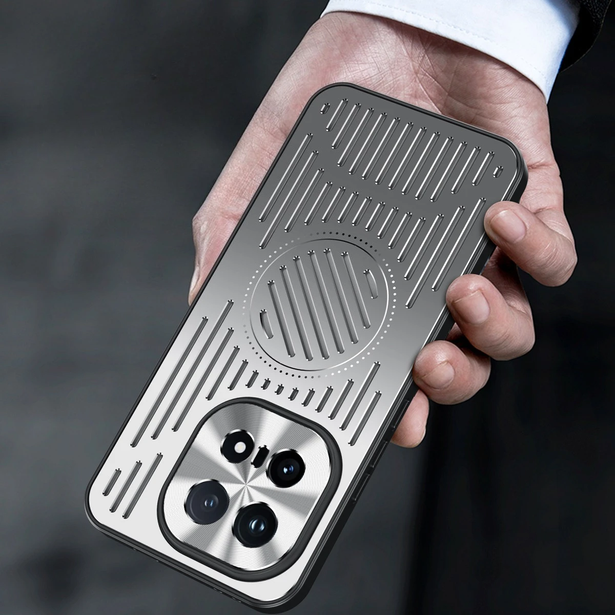 Aluminum Backplane Magnetic Cooling Case - Shockproof Metal Protection Cover