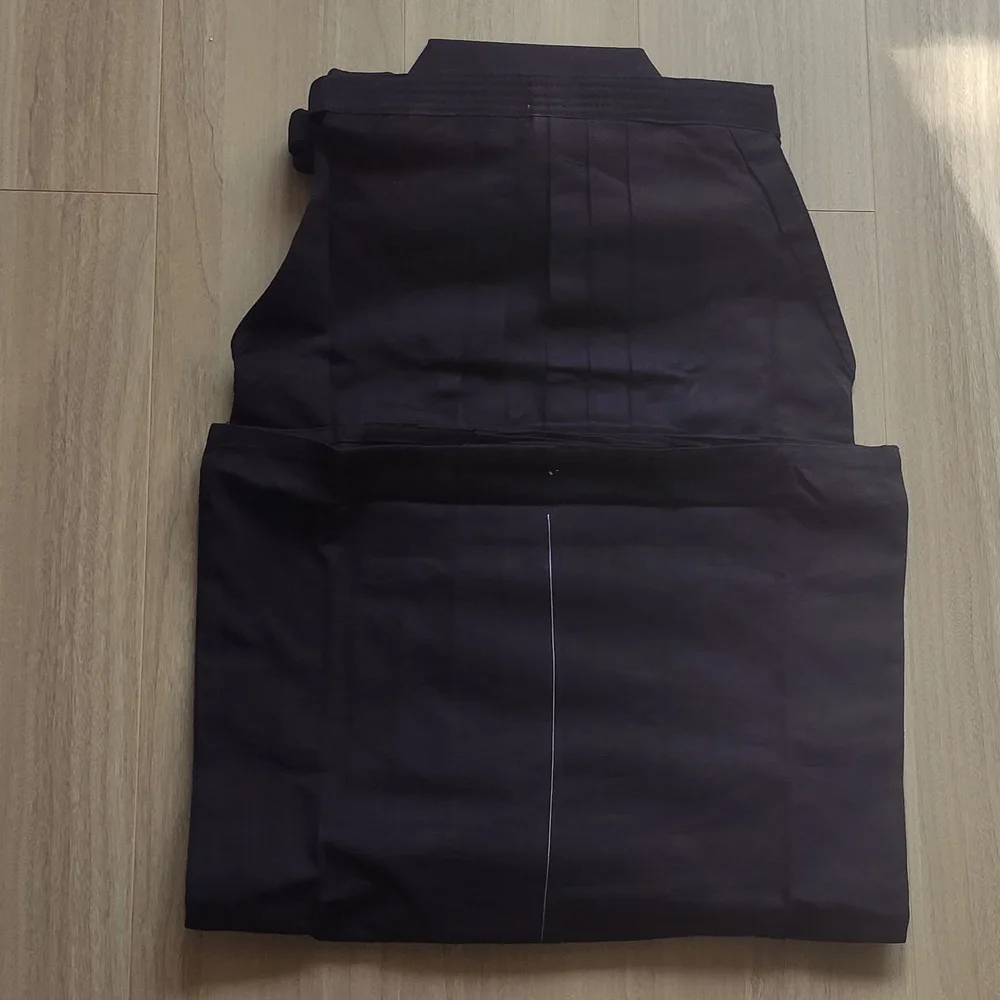 Unisex Cotton 11000# Top Quality Natural Plant Blue Dye Kendo Suits Uniforms Hakama Laido Aikido Martial Arts Pants