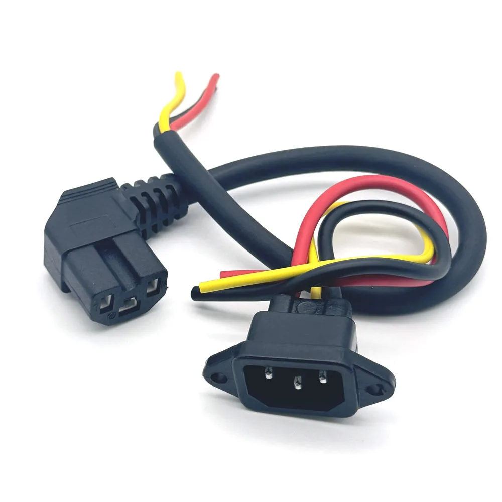 Durable 10A Elbow Charging Socket with Triple Vertical Connections