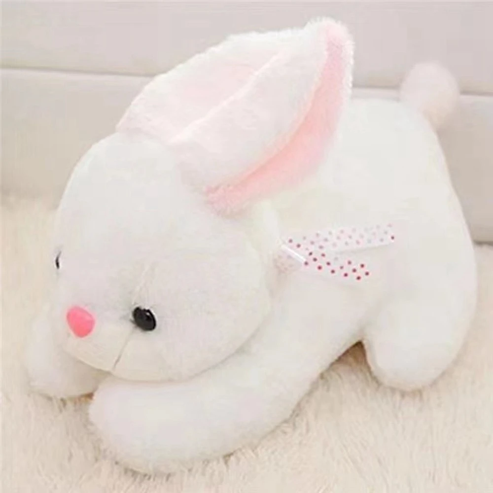 30/40CM Cartoon Bunny Plush Toy Solid Color Super Soft Children Sleeping Rabbit Doll Festival Gifts For Children Birthday Gifts