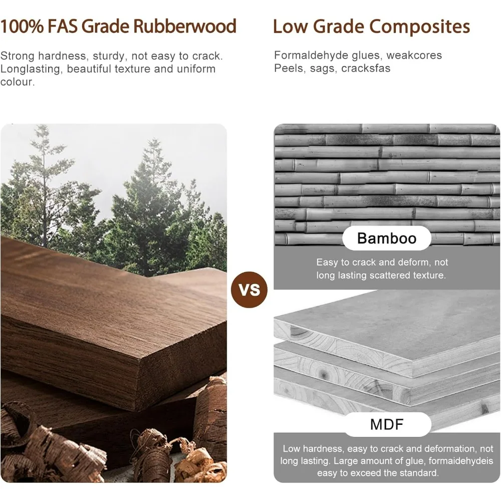 Solid Wood 70 x 40 Full Length Standing Mirror with Brake Wheels for Clothes Rack