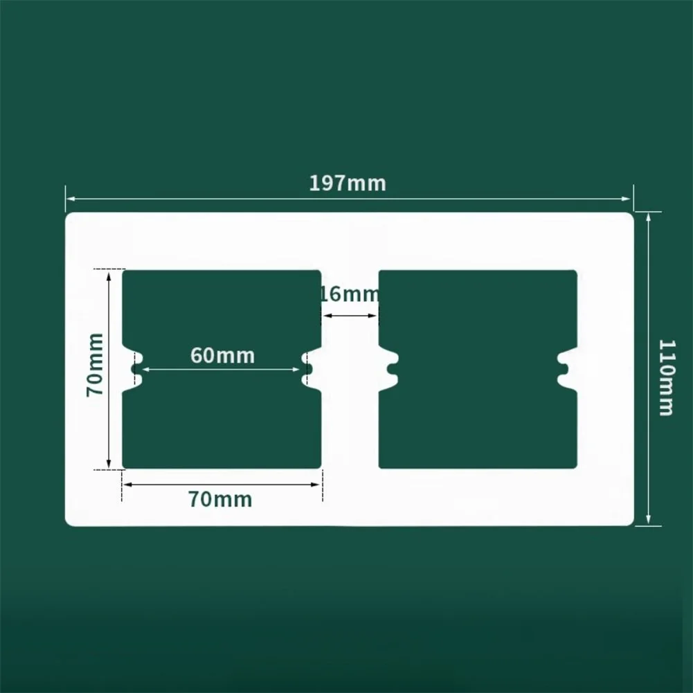 86 Type Switch Socket Wall Panel Decorative Frame Cover Wall Switch Bottom Box White Grey PC Surround Plate