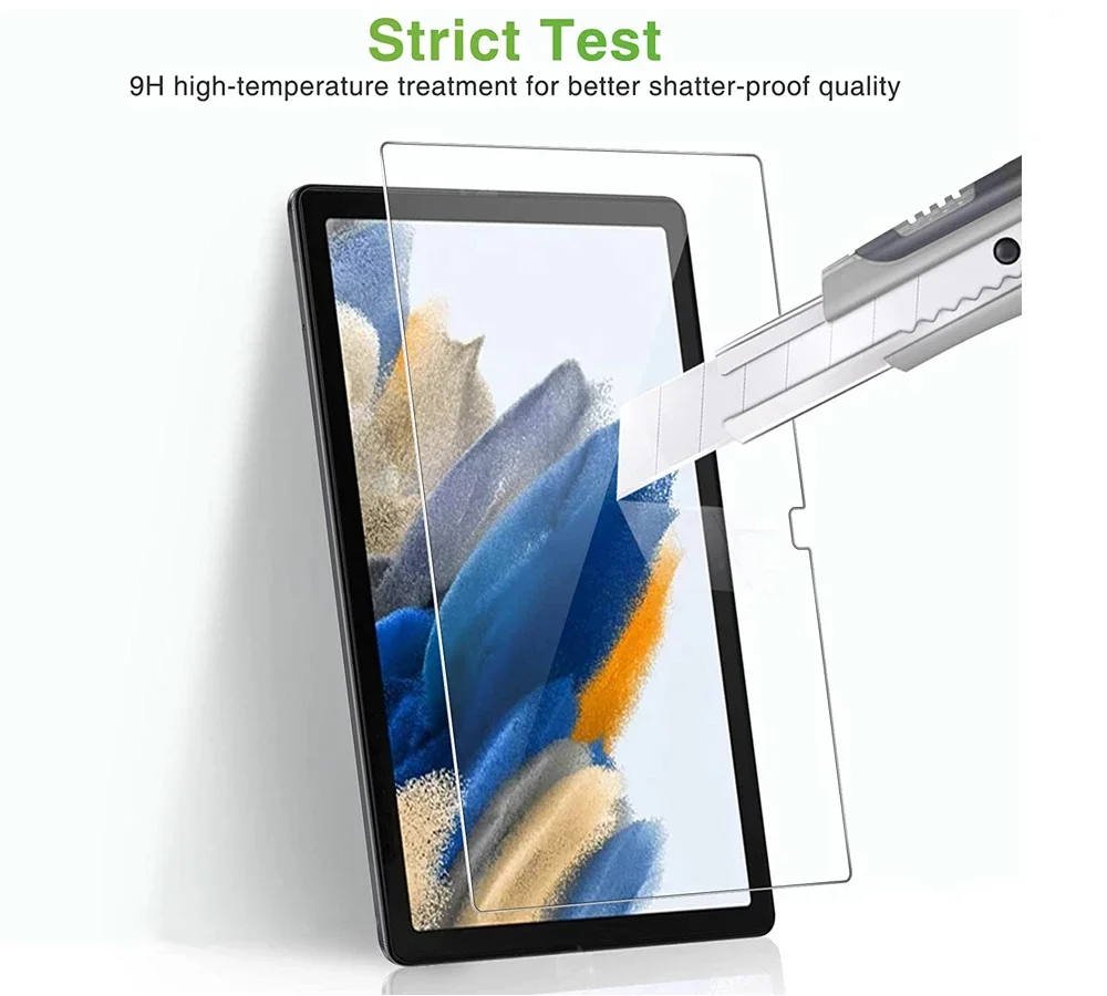 Premium Tempered Glass Screen Protector for 10.5 Inch Tablets - 2 Pack, Anti-Fingerprint Protective Film