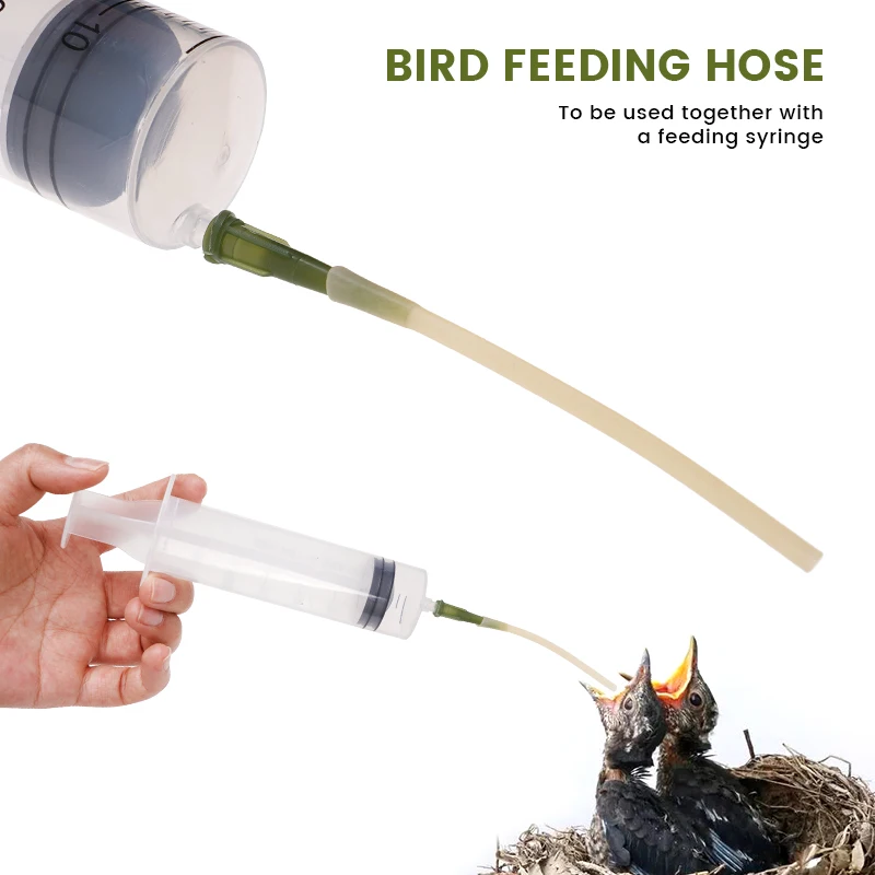 5/10Pcs Bird Baby Feeder Tube Oral Gavage Needle Long Silicone Soft Tube (without syringe) Small Pet Feeder Water Needle Tube 5