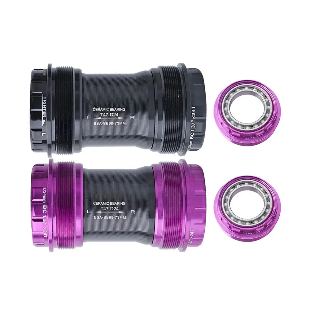 T47 바텀 브래킷 MTB 센트럴 무브먼트 자전거 센트럴 무브먼트 산악자전거 BB 68-73MM 자전거 BB 세라 씰 베어링 액세서리