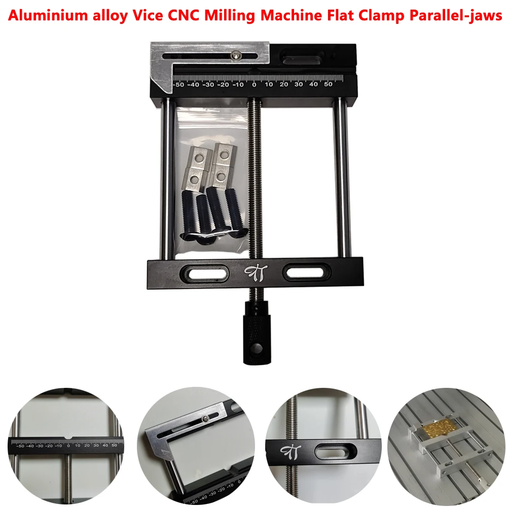 

Hot Flat Vice Aluminium alloy Tongs CNC Milling Machine Flat Clamp Parallel-jaws Bench Drill Fixture for Wood Work Free Shipping