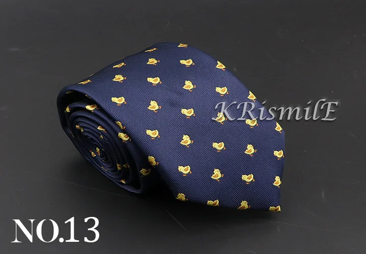 Neue Blau Gedruckt männer Krawatte Neuheit Tier Obst Muster Krawatten S lim Jacquard Gewebt Hohe Qualität Gravatas Zubehör Für männer – Detail 15