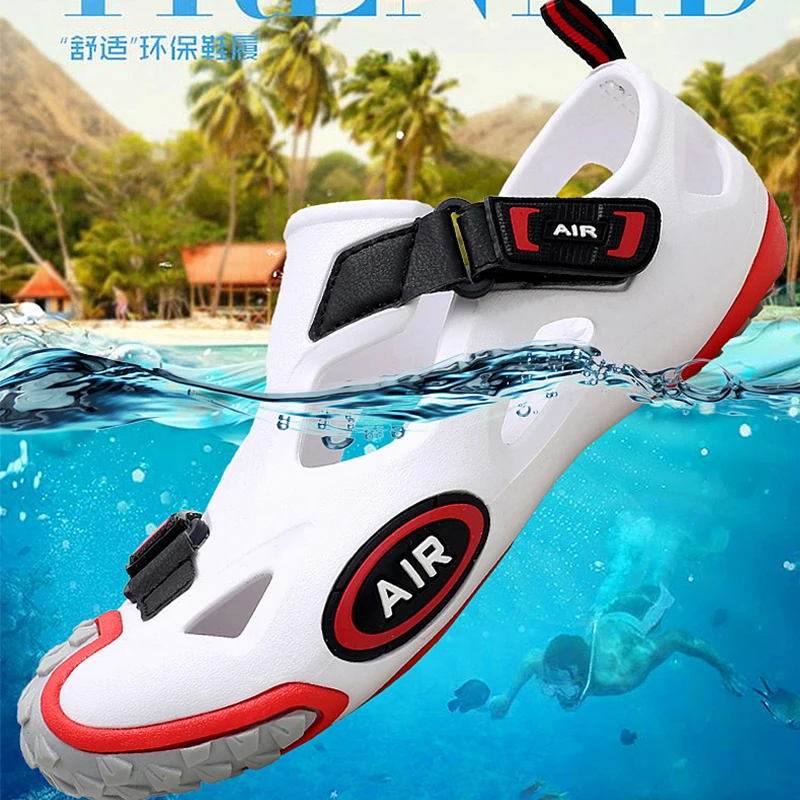 남성용 맨발 워터 슈즈, 패션 비치 아쿠아 슈즈, 빠른 건조 통기성 스포츠 스니커즈, 수영 하이킹 체육관