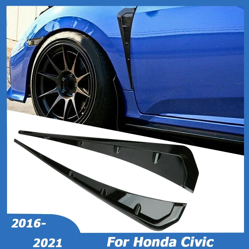 2 Pz/Set Universale Per Honda Civic 2015-2021 Tipo R Side Fender Vent Cover Wing Air Vents Hood Adesivo Di Aspirazione Accessori Per Auto