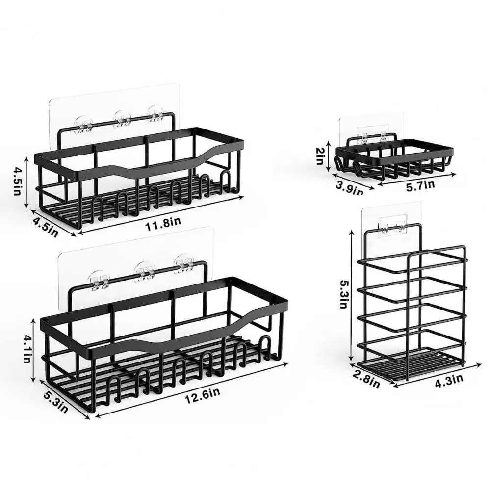 Stainless Steel Storage Rack Rust-proof Shower Caddy with Capacity Storage Holder Easy Installation Shower for Bathroom