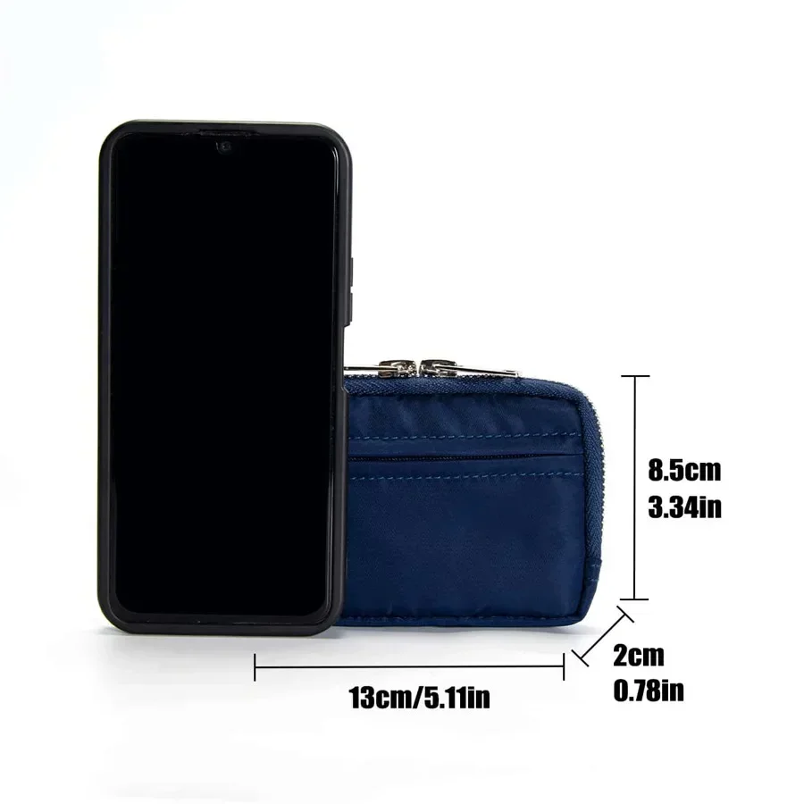 Japanese Men Wallet Earbuds Storage Bag Credit Card Holder Case Boys Girls Journey Bank Card Organizer Zipper Coin Purse