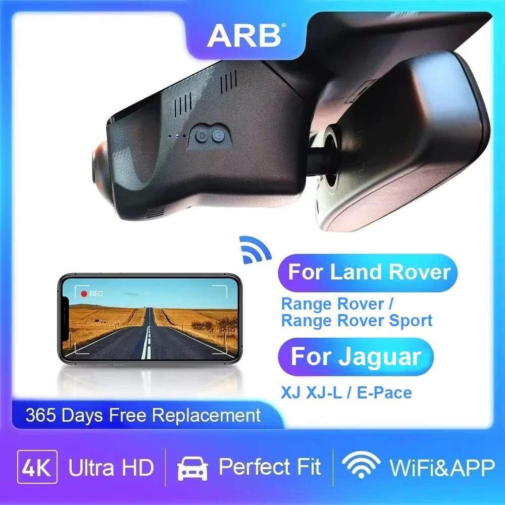 4K Dash Camera for Land Rover Range Rover and Sport 2010-2026, for Jaguar XJ XJ-L 2011-2019 / E-Pace 2018-2025, ARB OEM Car DVR