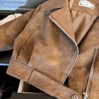 Veste de printemps et d'automne pour filles de 2 3 4 5 6 8 ans, manteau en cuir artificiel pour enfants, vêtements d'extérieur résistants aux taches, nouvelle mode 6