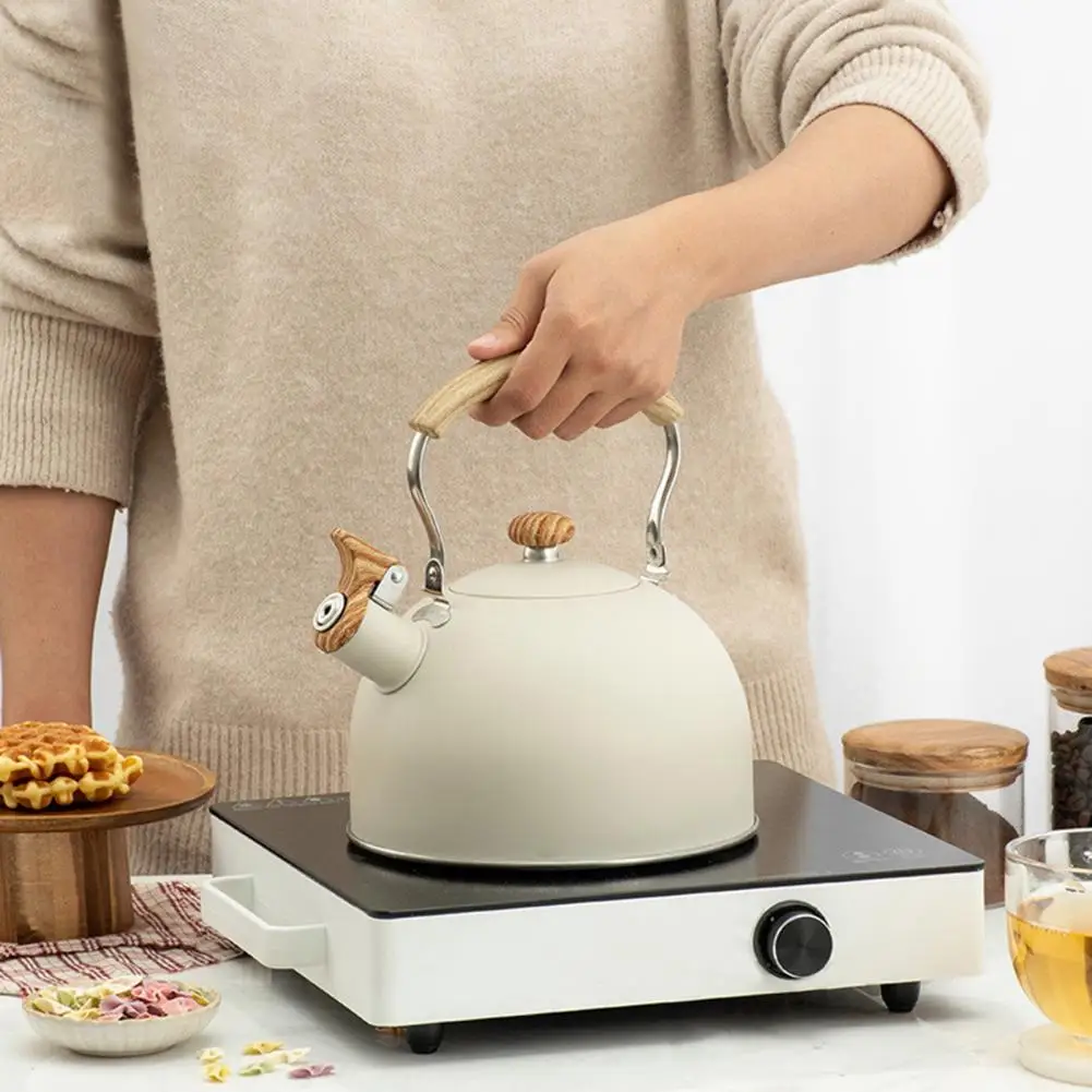 Ergonomic Handle Stovetop Kettle Whistle Kettle Efficient Stainless Steel Tea with Whistle Leakproof Heat-proof for Gas